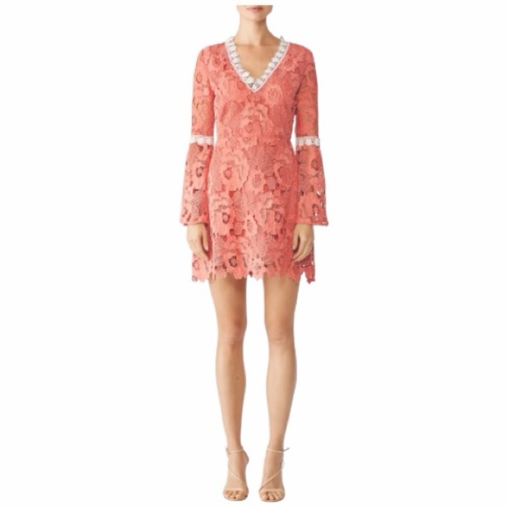 Alexia Admor Coral Lace Mini Dress